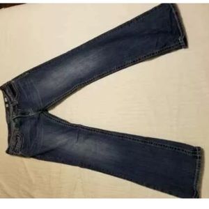 Miss Me Cross/flower Pocket Boot Cut Size 32